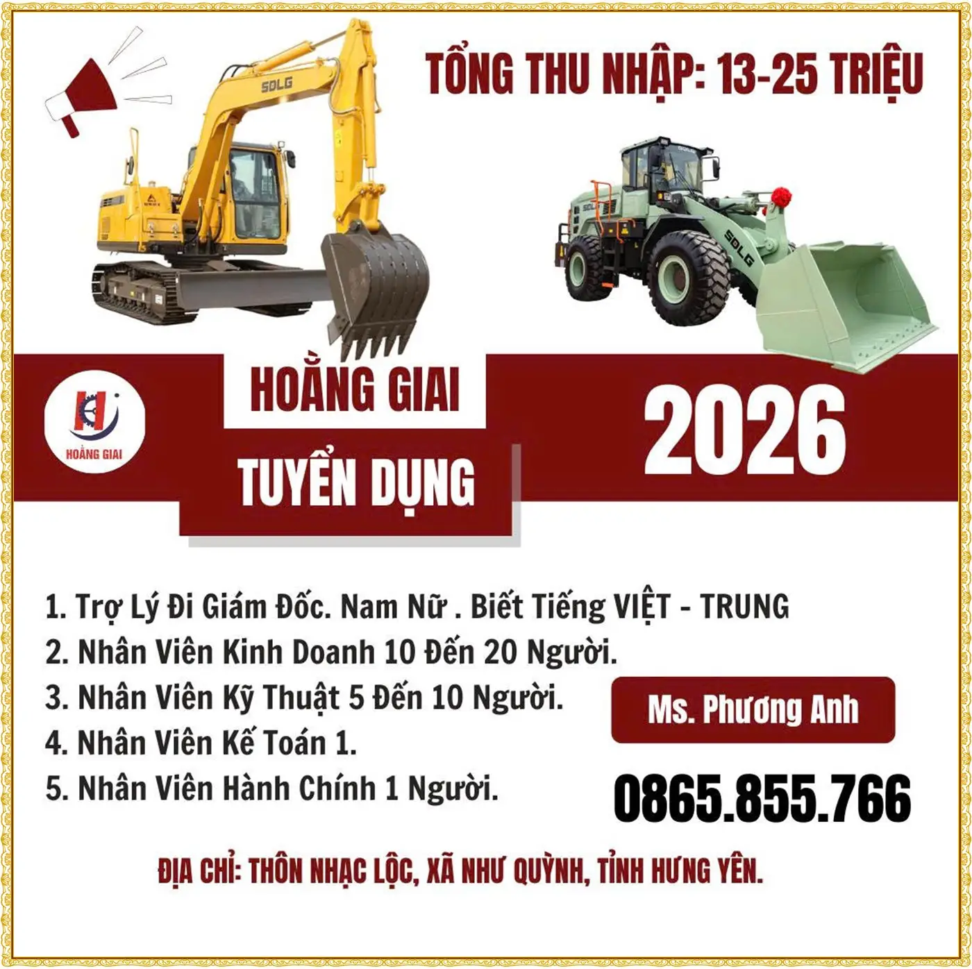 Tuyển trợ lý giám đốc, nhân viên kinh doanh