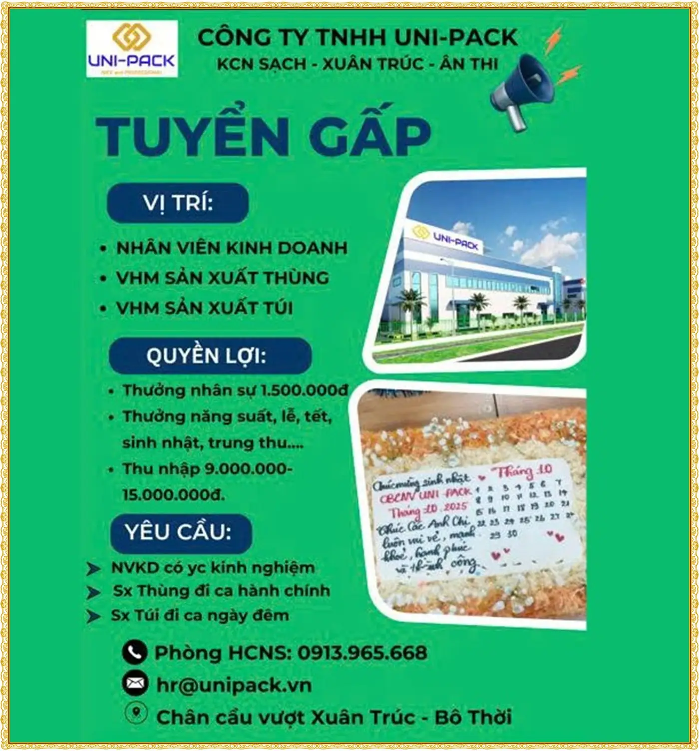 Hưng yên tuyển nhân viên kinh doanh, vận hành máy